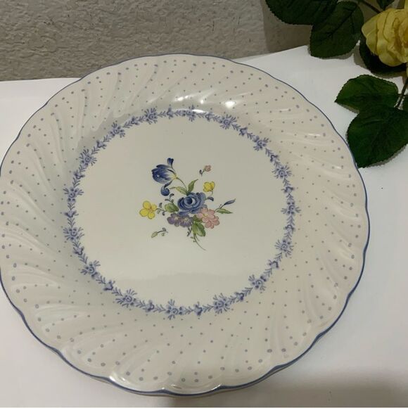 New Nikko tableware blue peony dot ceramic dinner plate 10 1/2” G10 - Picture 3 of 6